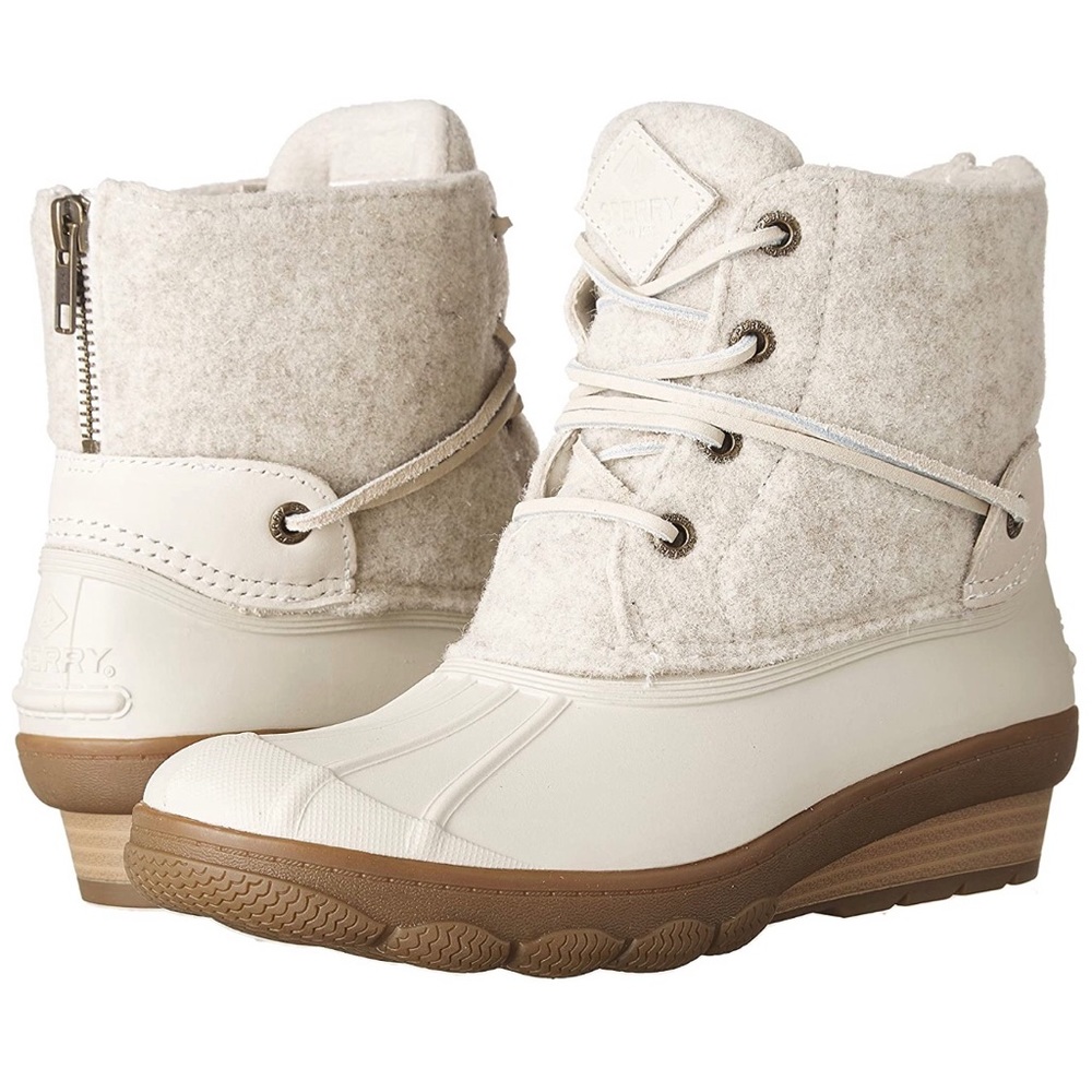 Sperry Saltwater Wedge Tide Ivory Wool